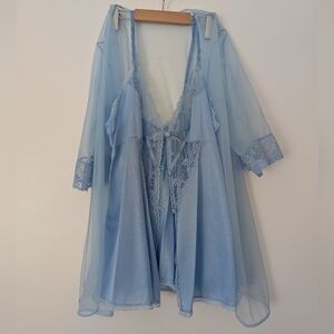 Vintage Babydoll Slip And Coverup